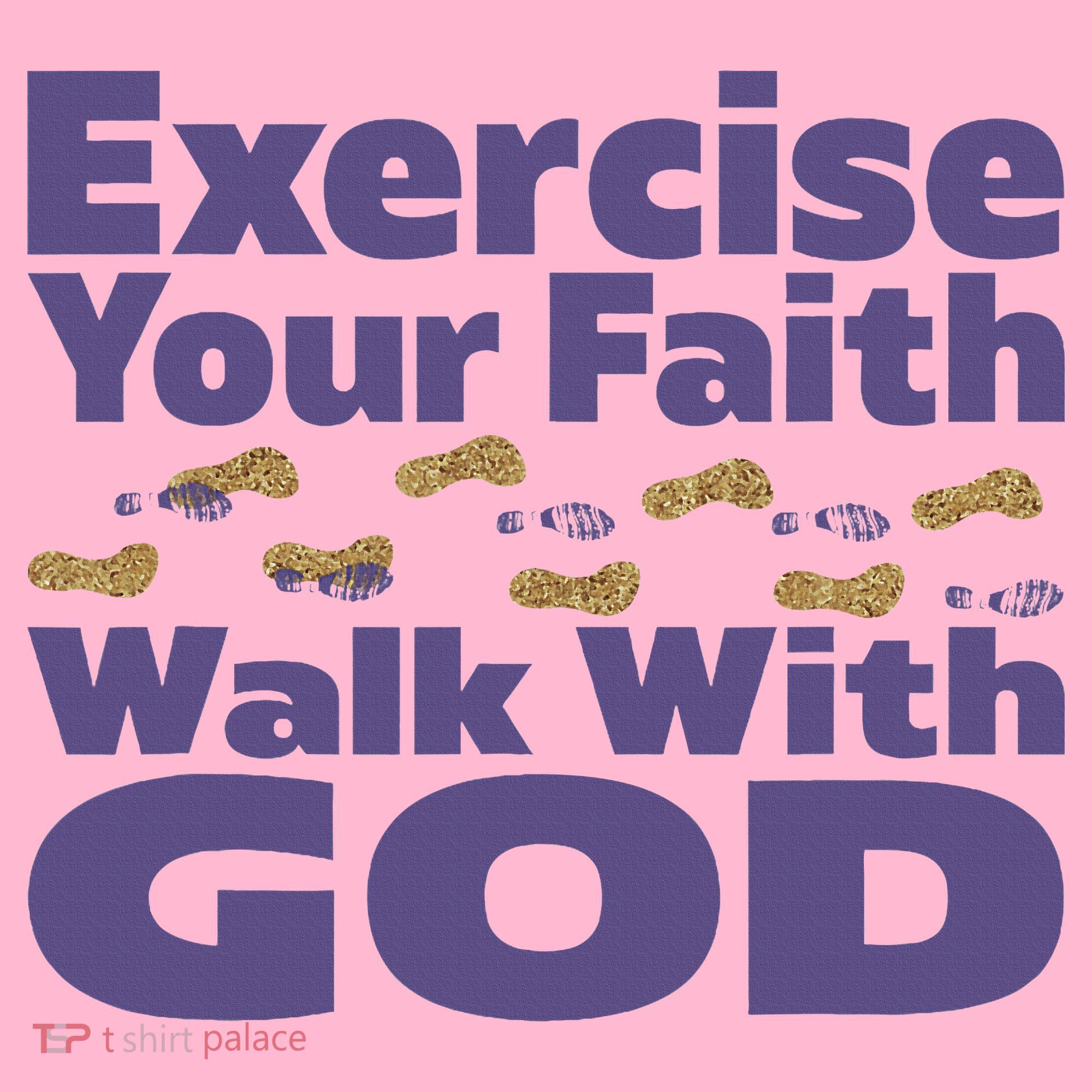 Exercise Your Faith Walk With God Christian Coaster