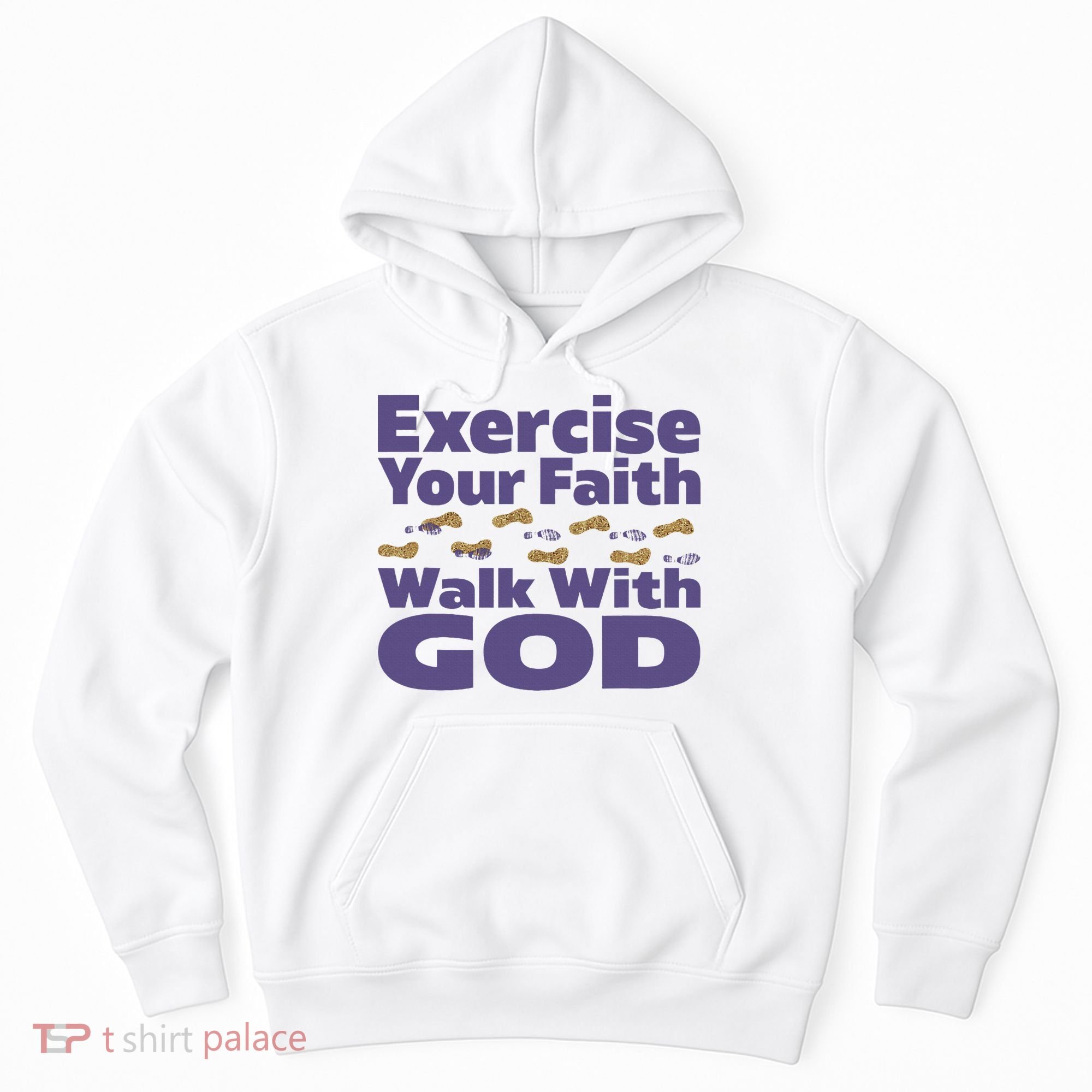Exercise Your Faith Walk With God Christian Hoodie
