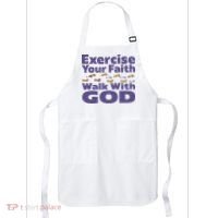 Exercise Your Faith Walk With God Christian Apron thumb 0