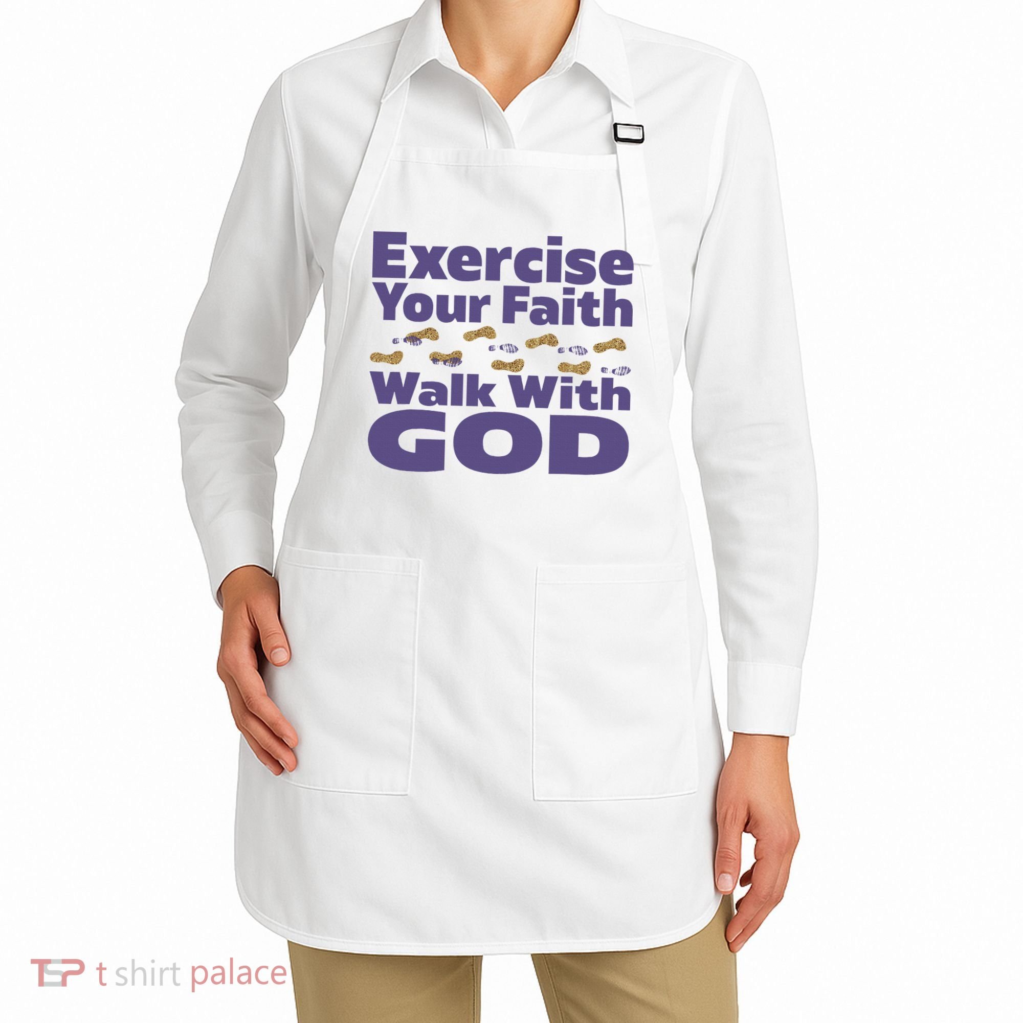 Exercise Your Faith Walk With God Christian Apron
