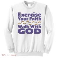 Exercise Your Faith Walk With God Christian Sweatshirt thumb 0