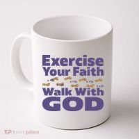 Exercise Your Faith Walk With God Christian Coffee Mug thumb 0