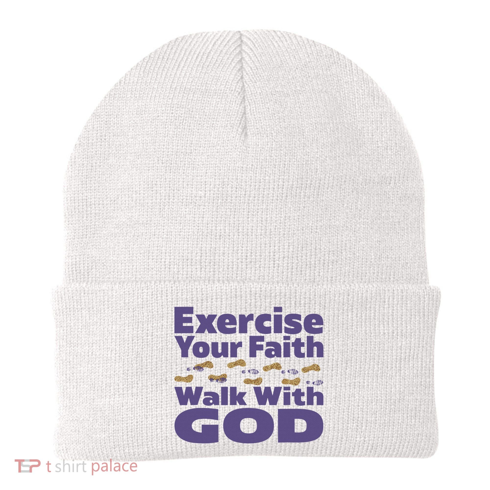 Exercise Your Faith Walk With God Christian Beanie