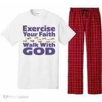 Exercise Your Faith Walk With God Christian Pajama Set thumb 0