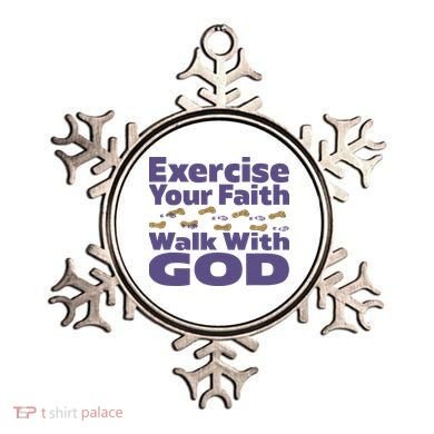 Exercise Your Faith Walk With God Christian Ornament