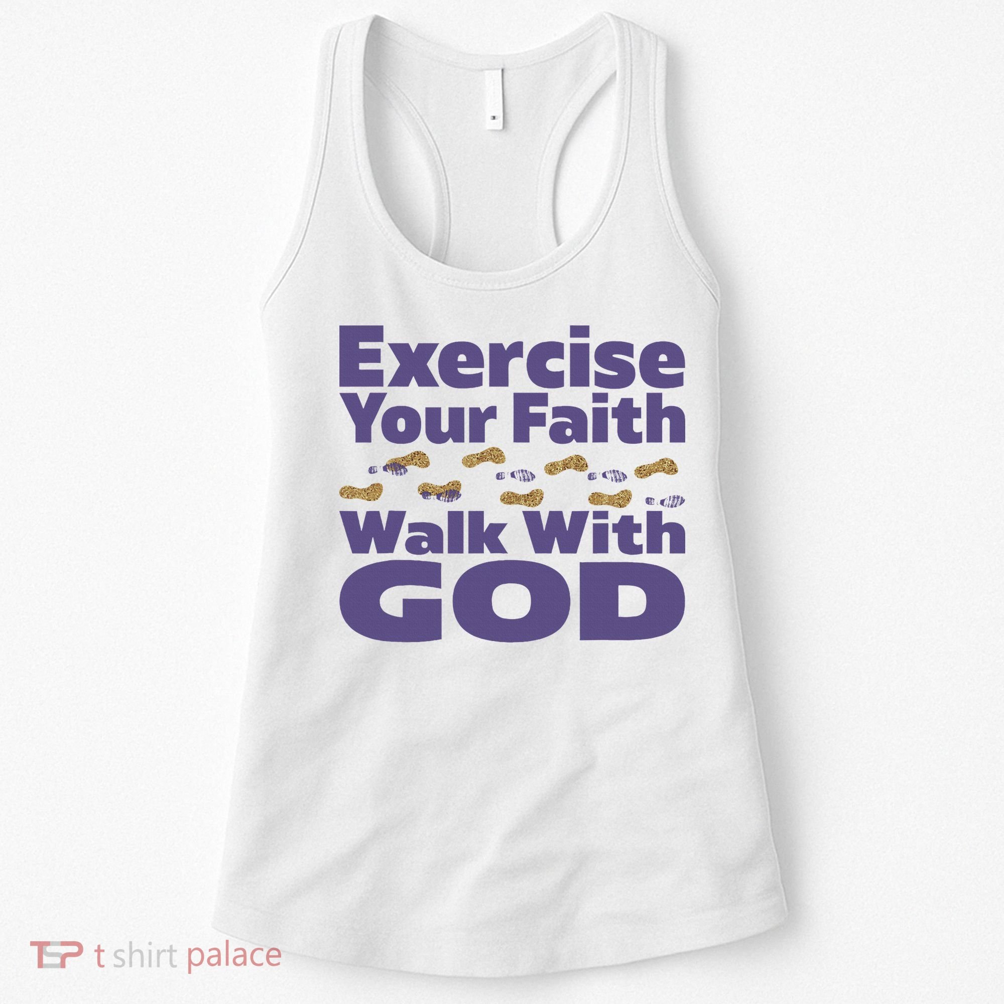 Exercise Your Faith Walk With God Christian Women's Tank Top