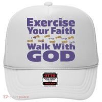 Exercise Your Faith Walk With God Christian Hat thumb 0