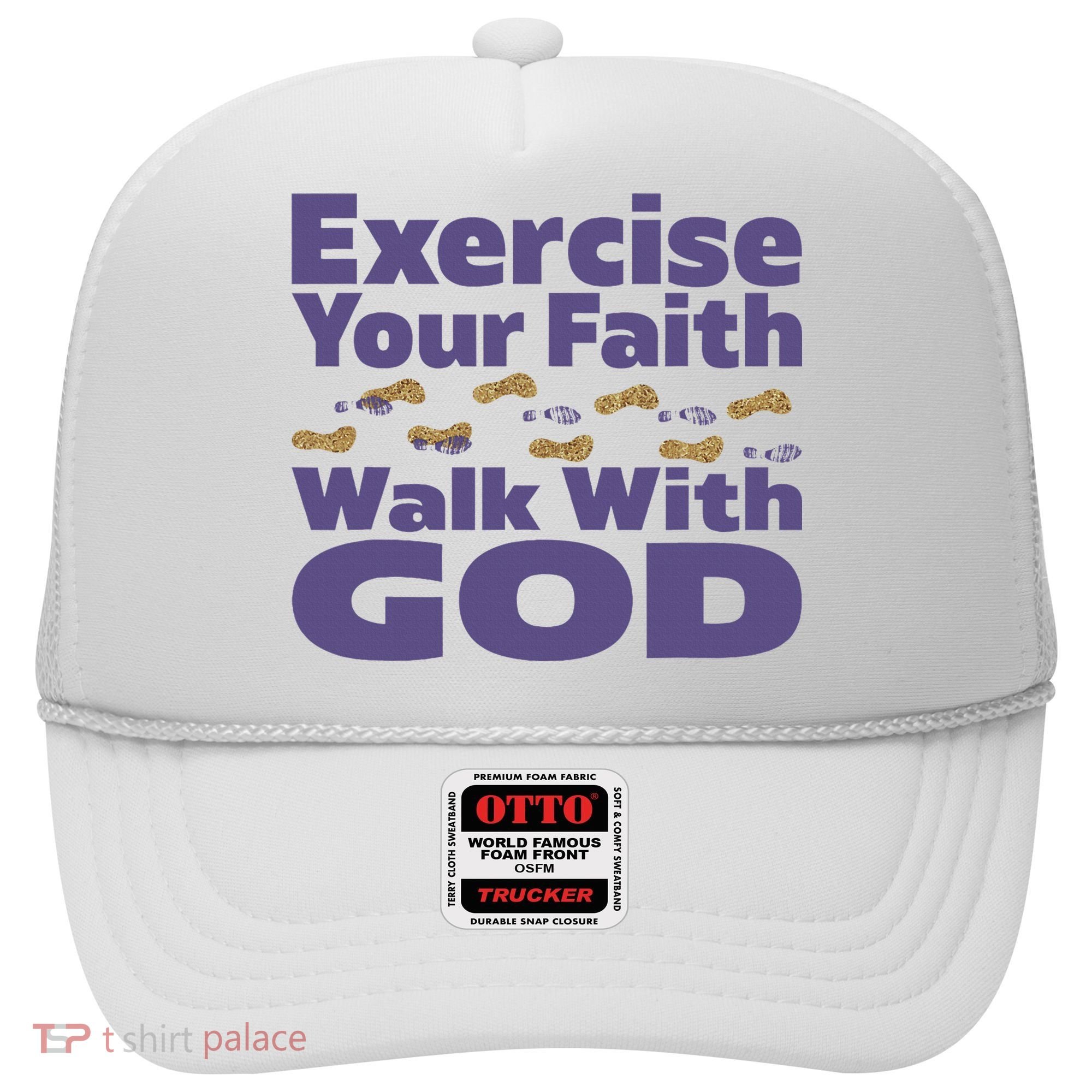 Exercise Your Faith Walk With God Christian Hat