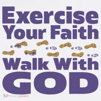 Exercise Your Faith Walk With God Christian Tall Hoodie