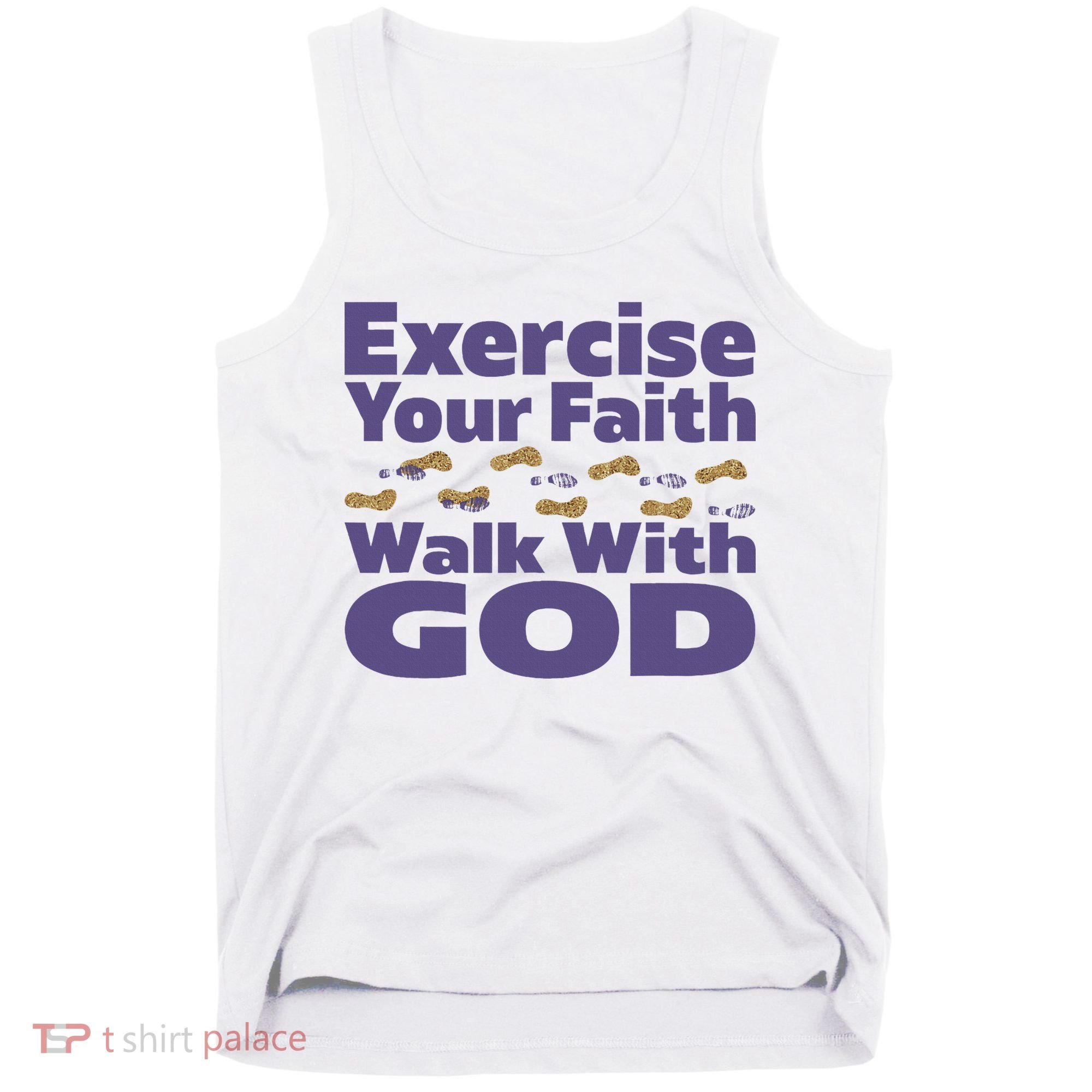 Exercise Your Faith Walk With God Christian Tank Top