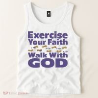 Exercise Your Faith Walk With God Christian Tank Top thumb 2