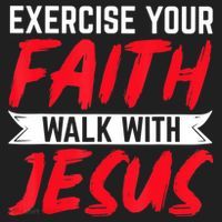Exercise Your Faith Walk With Jesus Christian Religious Women's Sweatshirt thumb 2