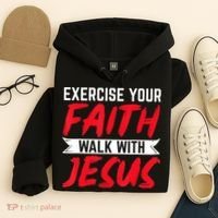 Exercise Your Faith Walk With Jesus Christian Religious Hoodie thumb 4