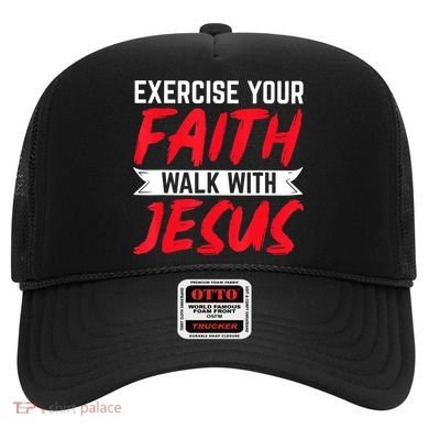 Exercise Your Faith Walk With Jesus Christian Religious Hat
