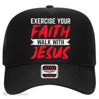 Exercise Your Faith Walk With Jesus Christian Religious Hat thumb 0
