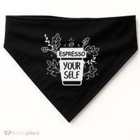 Espresso Yourself Funny Coffee Caffeine Lover Barista USA-Made Doggie Bandana thumb 0