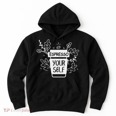 Espresso Yourself Funny Coffee Caffeine Lover Barista Hoodie