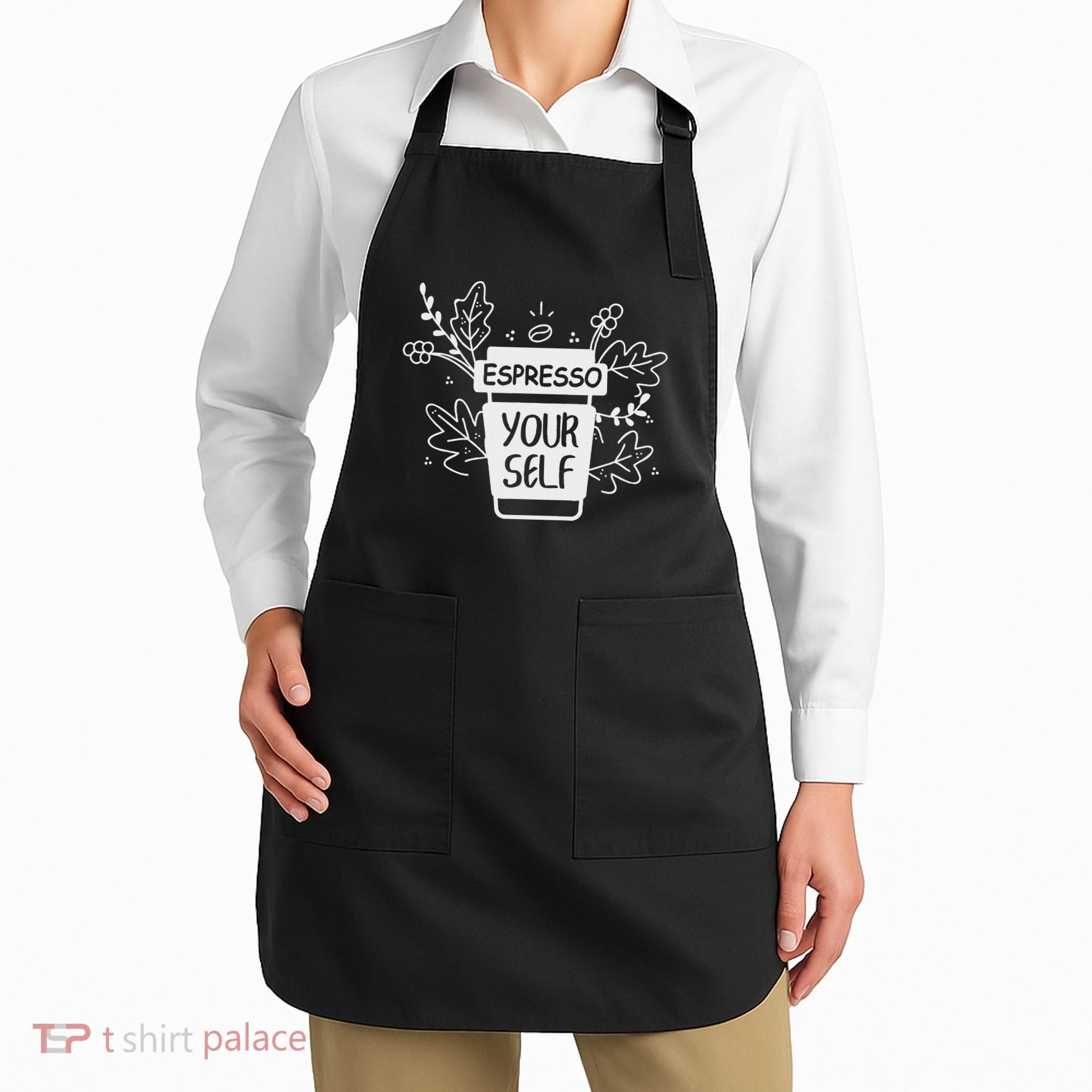 Espresso Yourself Funny Coffee Caffeine Lover Barista Apron