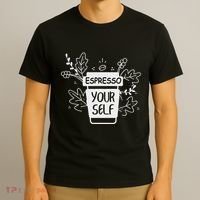 Espresso Yourself Funny Coffee Caffeine Lover Barista T-Shirt thumb 3