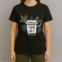 Espresso Yourself Funny Coffee Caffeine Lover Barista T-Shirt thumb 4