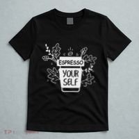 Espresso Yourself Funny Coffee Caffeine Lover Barista T-Shirt thumb 5