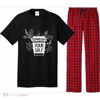 Espresso Yourself Funny Coffee Caffeine Lover Barista Pajama Set thumb 0