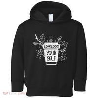Espresso Yourself Funny Coffee Caffeine Lover Barista Toddler Hoodie thumb 0