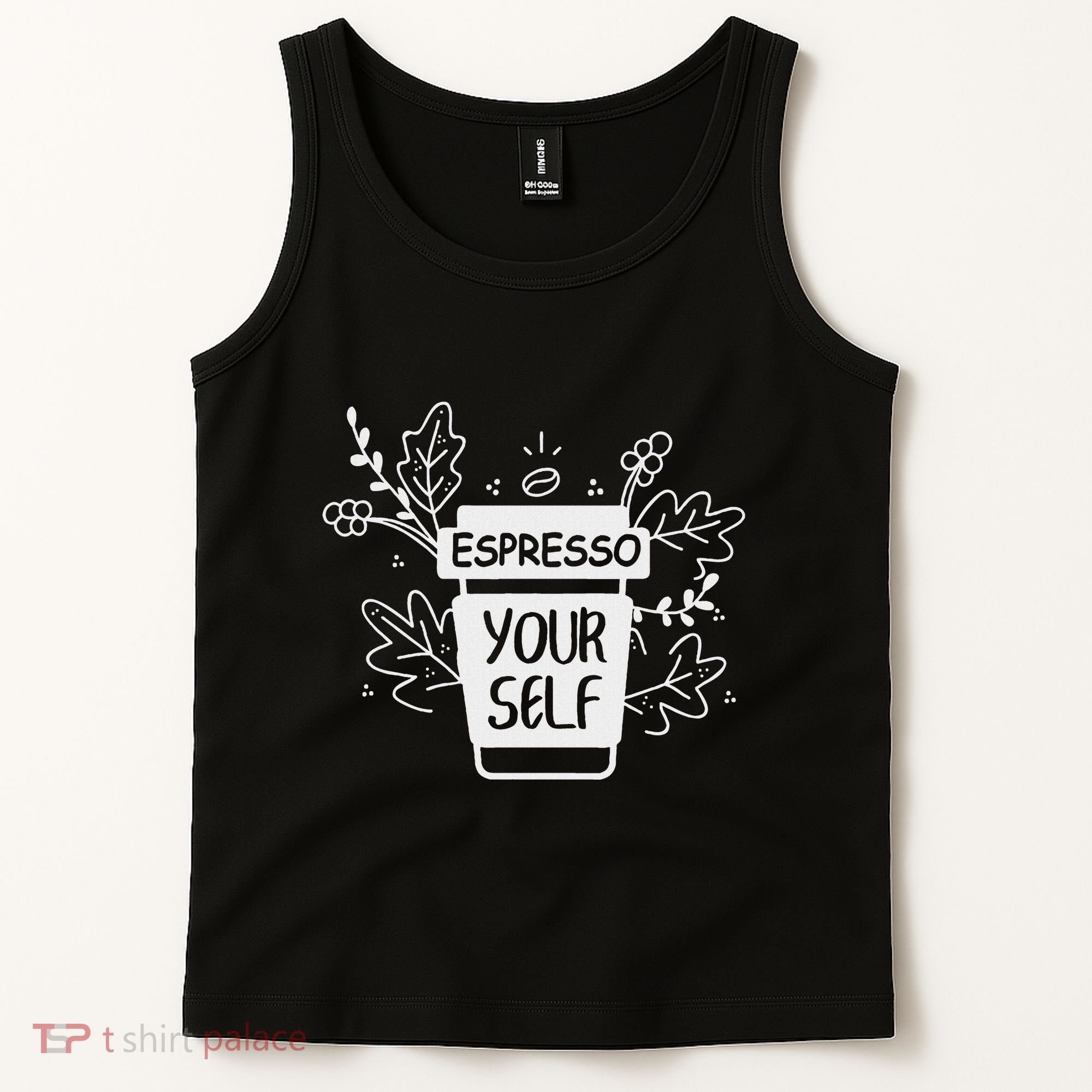 Espresso Yourself Funny Coffee Caffeine Lover Barista Tank Top
