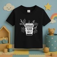 Espresso Yourself Funny Coffee Caffeine Lover Barista Toddler T-Shirt thumb 3