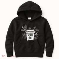 Espresso Yourself Funny Coffee Caffeine Lover Barista Kids Hoodie thumb 0