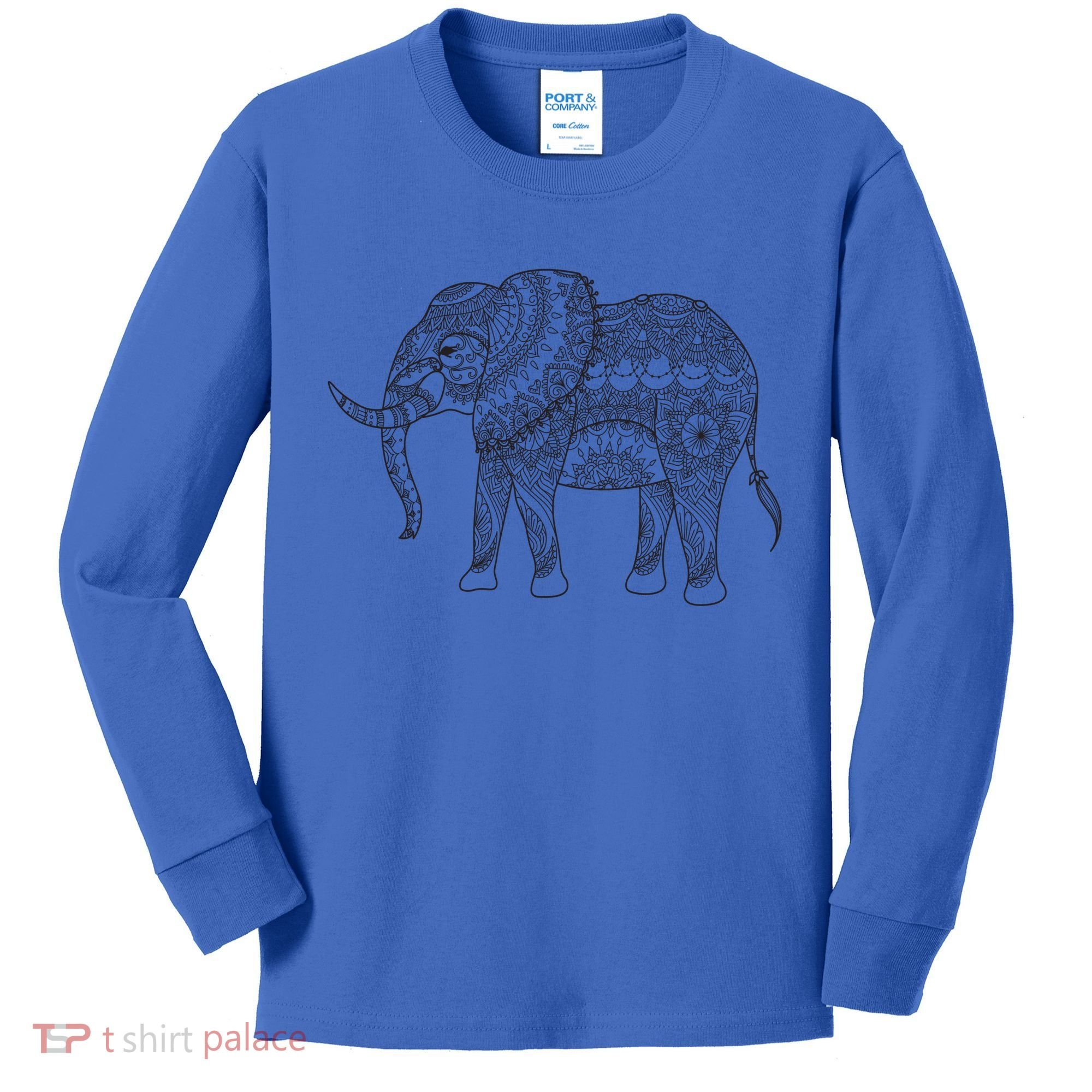 Elephant Yoga Gift Kids Long Sleeve Shirt