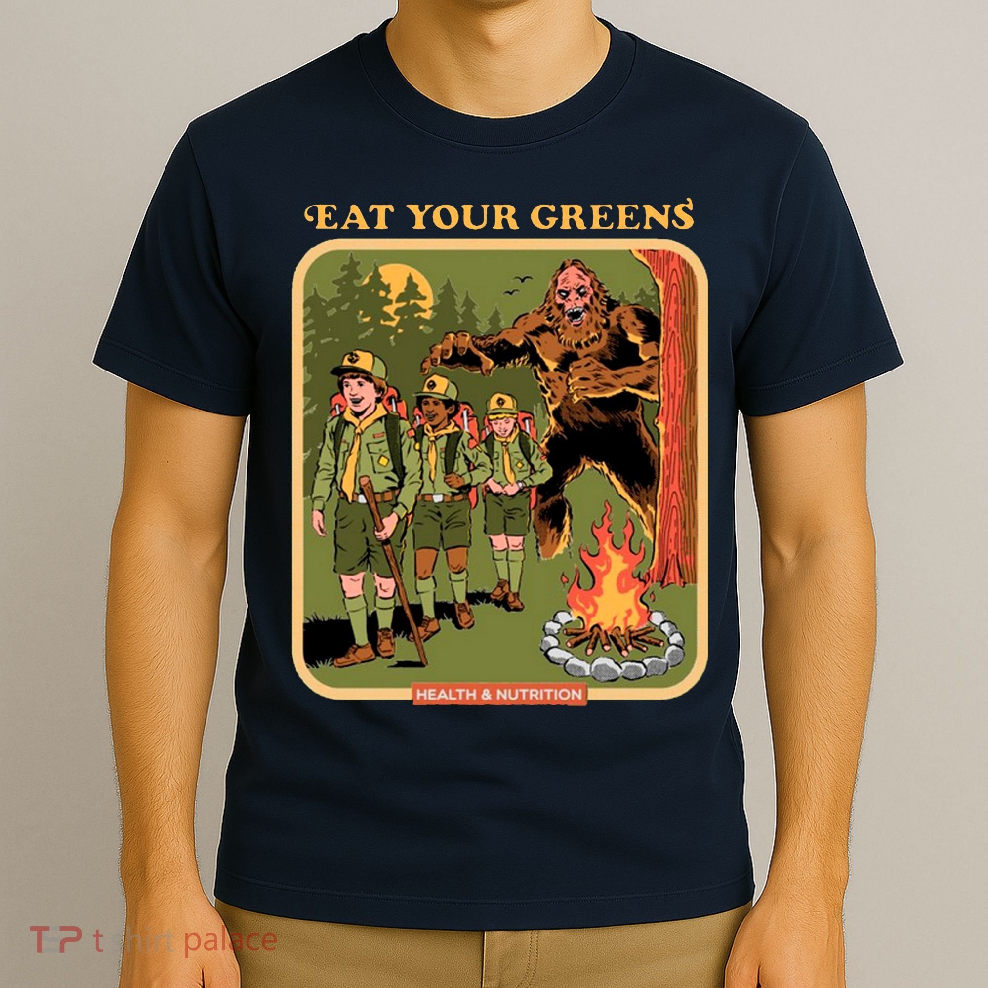 Eat Your Greens Shirt Funny Retro Vintage T-Shirt