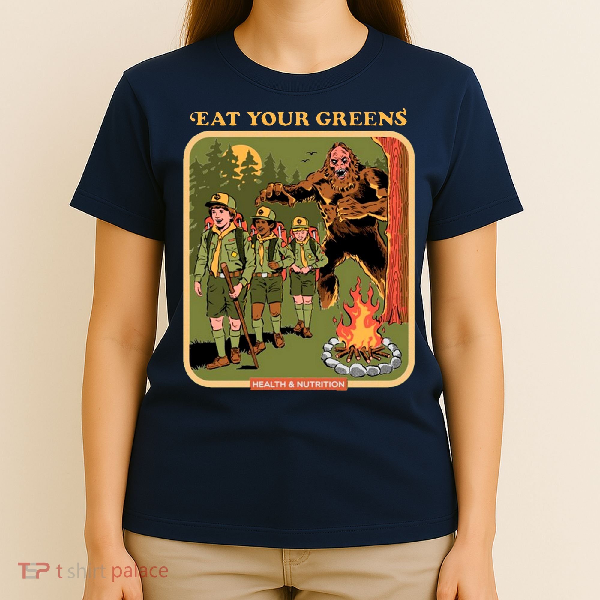 Eat Your Greens Shirt Funny Retro Vintage T-Shirt