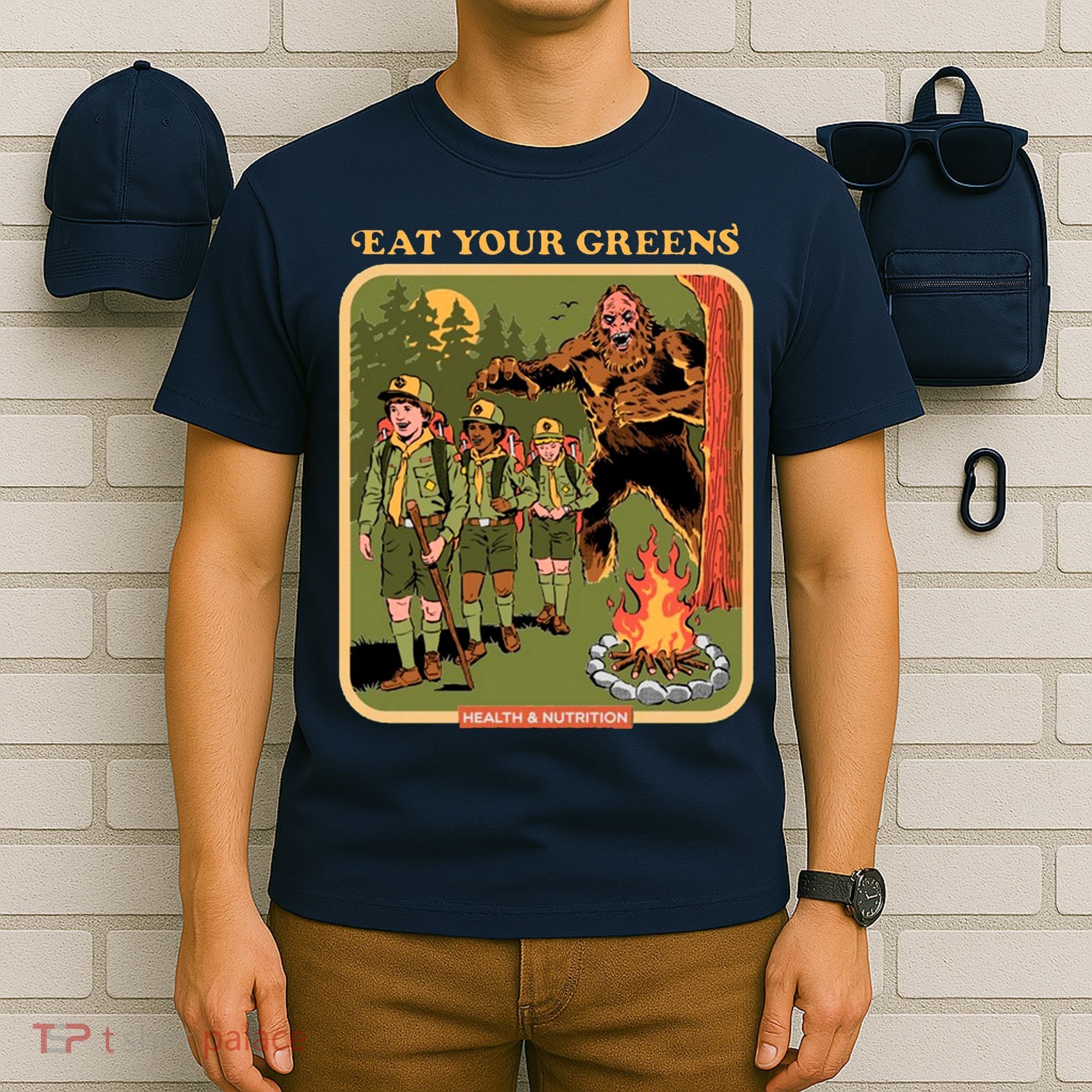Eat Your Greens Shirt Funny Retro Vintage T-Shirt