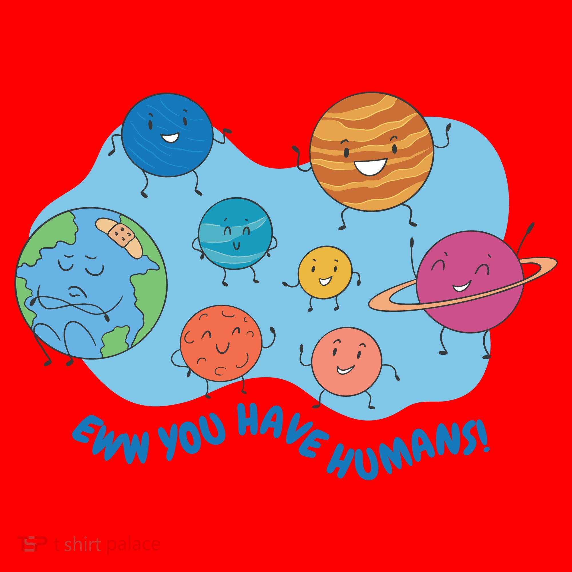 Ew You Have Humans Funny Earth Planet Santa Hat