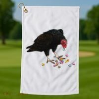 Eat Your Heart Out Turkey Vulture Snack Attack Golf Towel thumb 1