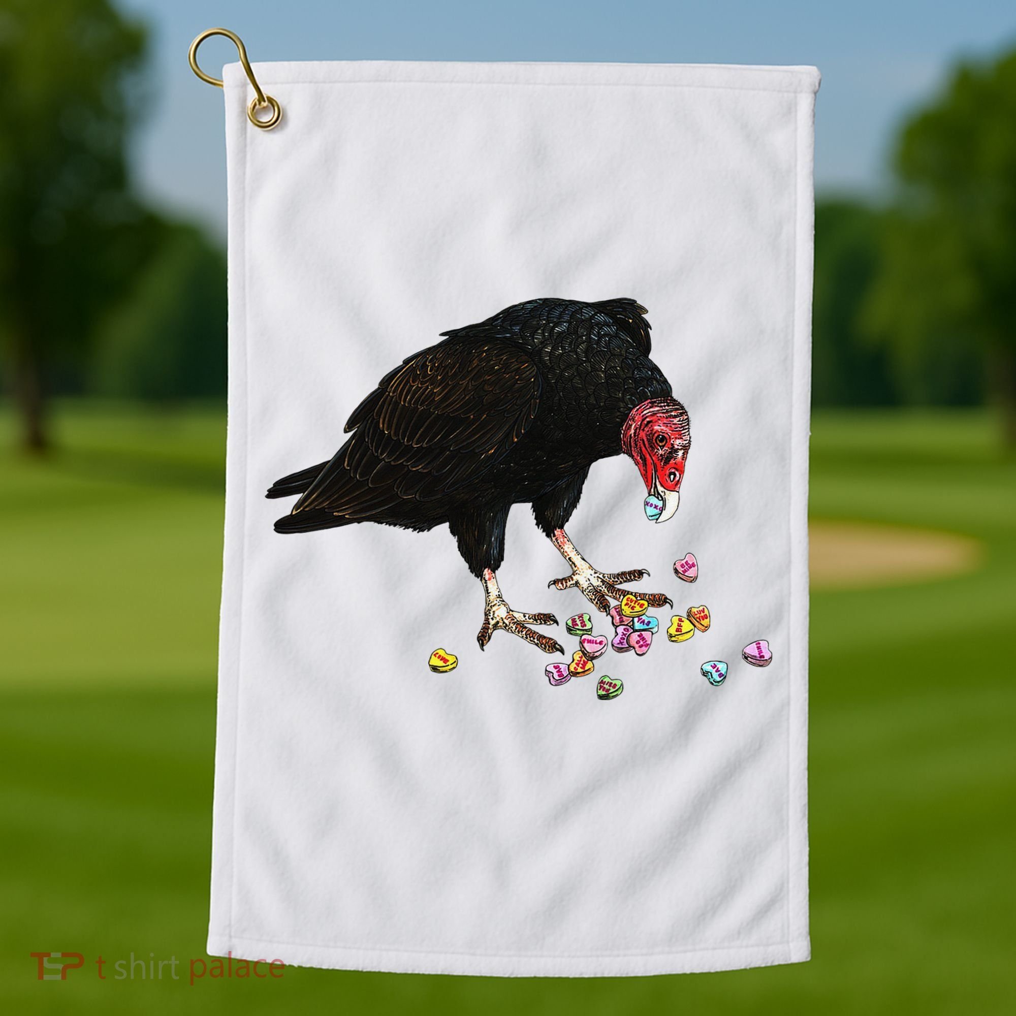 Eat Your Heart Out Turkey Vulture Snack Attack Golf Towel