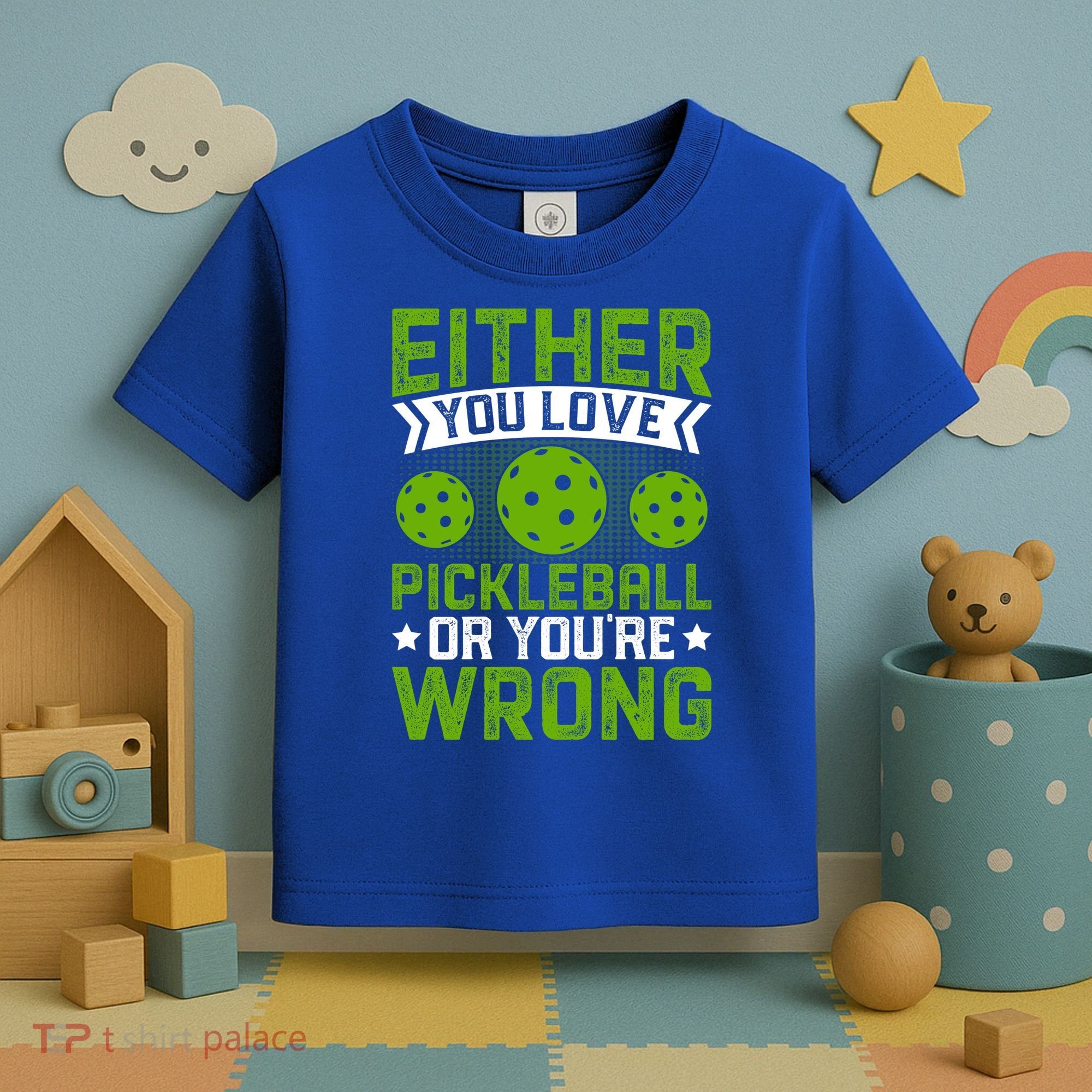Either You Love Pickleball Gift For Pickleball Player Toddler T-Shirt