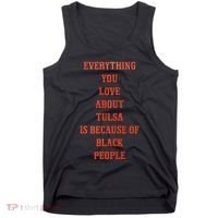 Everything You Love About Tulsa Is Because Of Black People Tank Top thumb 0