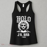 Easter Yolo Lol Jk Brb Jesus Funny Christian Teen Women's Tank Top thumb 3