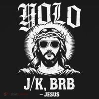 Easter Yolo Lol Jk Brb Jesus Funny Christian Teen Women's Tank Top thumb 5