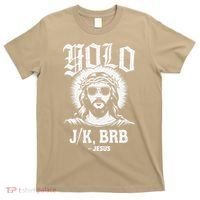 Easter Yolo Lol Jk Brb Jesus Funny Christian Teen T-Shirt thumb 0
