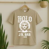 Easter Yolo Lol Jk Brb Jesus Funny Christian Teen T-Shirt thumb 2