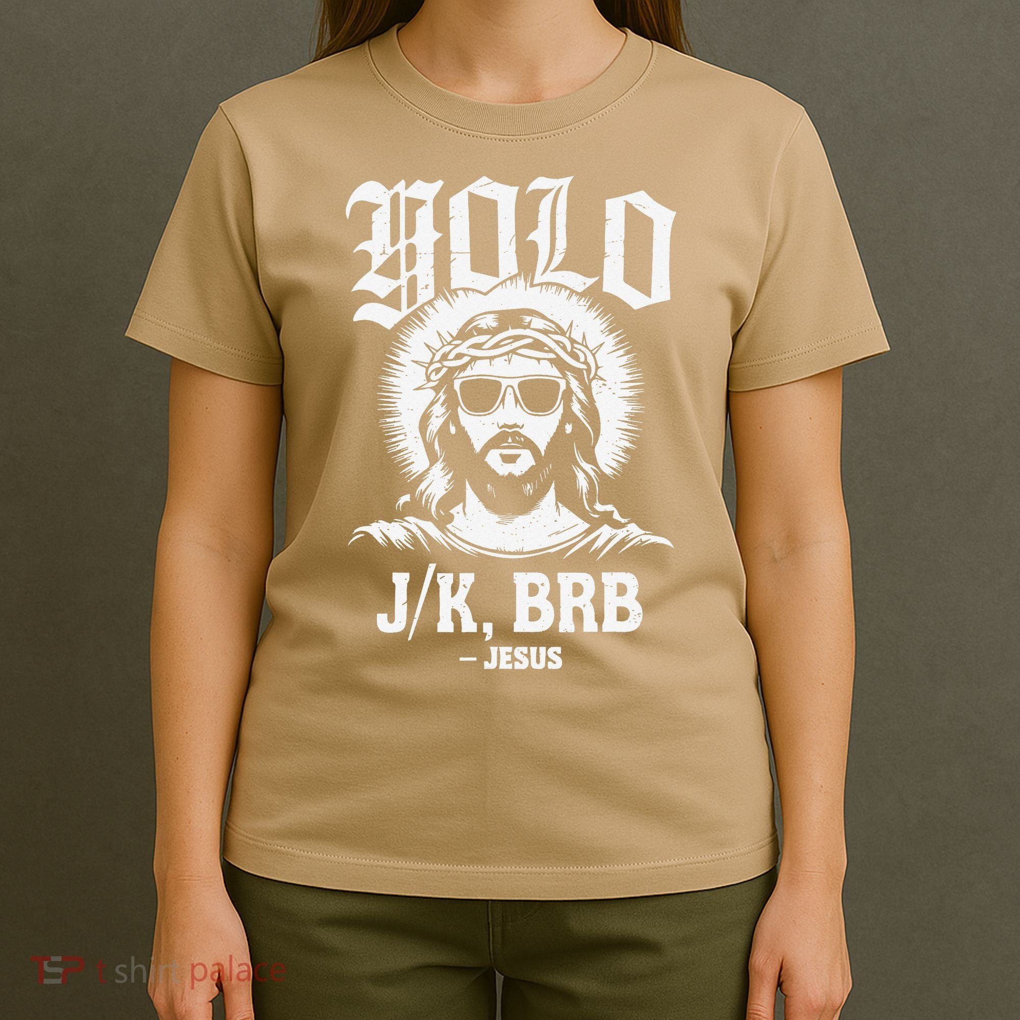Easter Yolo Lol Jk Brb Jesus Funny Christian Teen T-Shirt