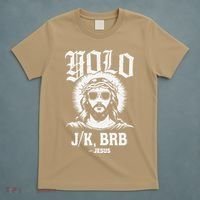 Easter Yolo Lol Jk Brb Jesus Funny Christian Teen T-Shirt thumb 5