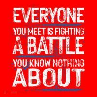 Everyone You Meet Is Fighting A Battle You Know Nothing Gift Santa Hat thumb 1