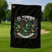 El Yunque National Fores Wildlife Puerto Rico Golf Towel thumb 1