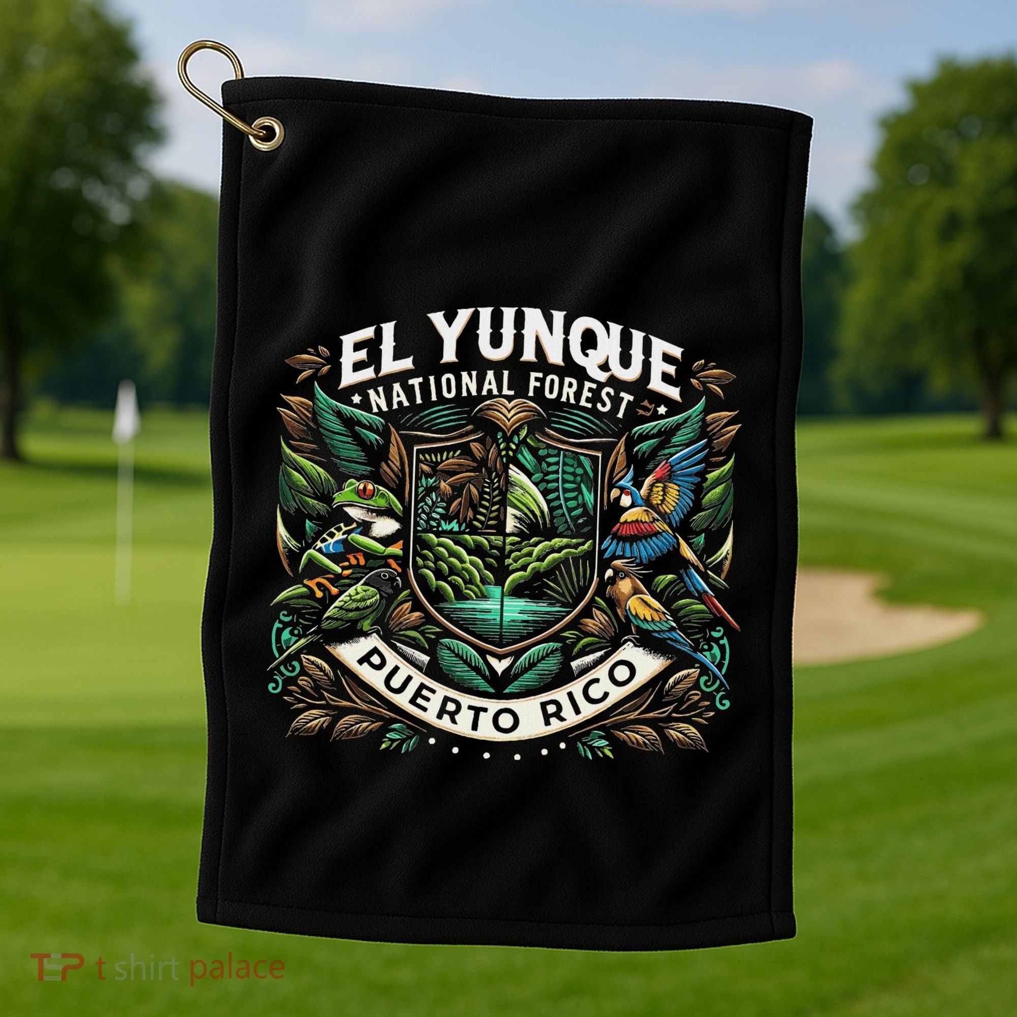 El Yunque National Fores Wildlife Puerto Rico Golf Towel