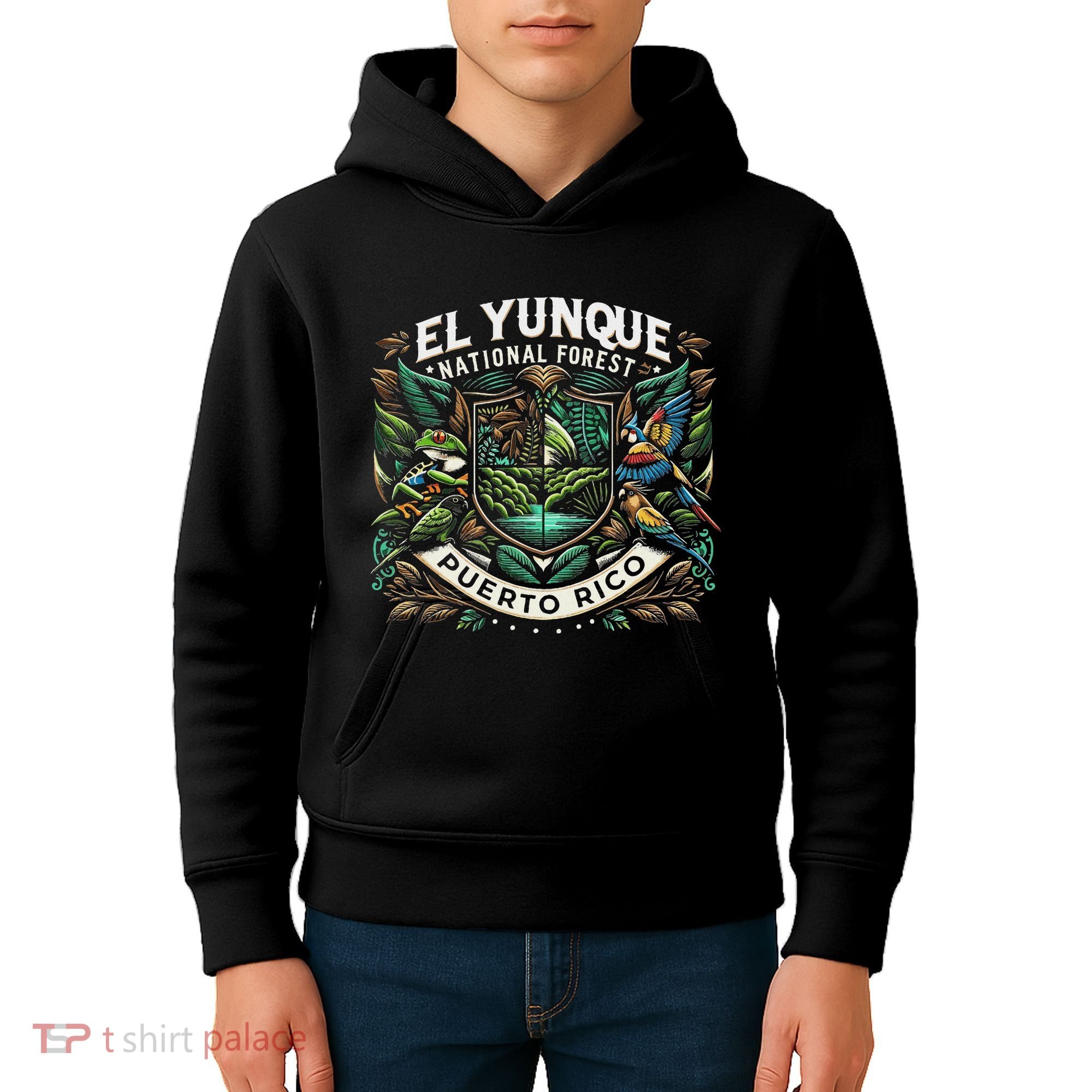 El Yunque National Fores Wildlife Puerto Rico Kids Hoodie