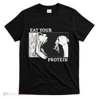 Eat Your Protein A.N.I.M.E Gym Pump Bodybuilding Fitness T-Shirt thumb 0
